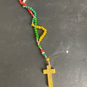 Colorful Beaded Kids Rosary Necklace